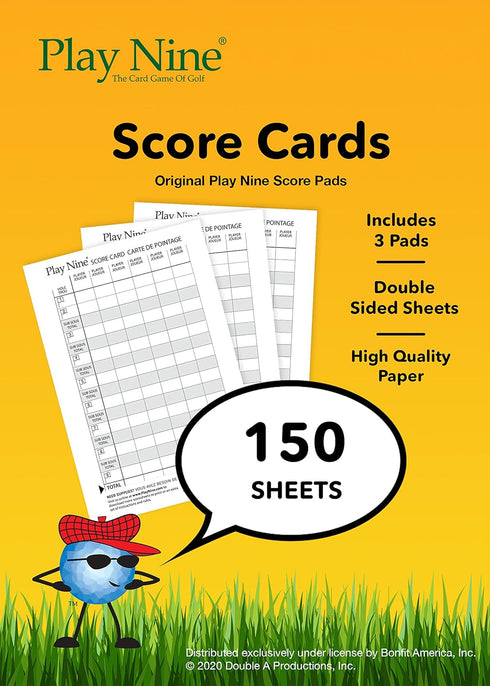 The Card Game of Golf! Original Score Cards - 3 Pack
