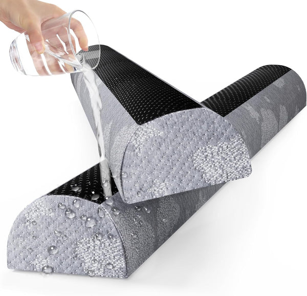 Bed Rail Bumpers for Toddlers 2pcs, Memory Foam Guard with Non-Slip Pads, Waterproof Washable Soft Removable Cover
