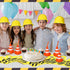Hillban 36 Set 12 12 12 Pcs Construction Birthday Party Supplies Kids Construction Dress up Kit Including Hat, Tote Bag