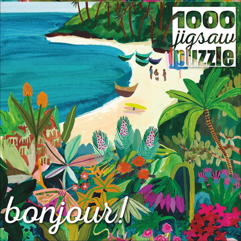 1000 Buffalo Games - Bonjour - Beach Butterfly - Piece Jigsaw Puzzle for Adults - Challenging Puzzle Perfect for Game