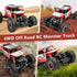 1:18 2.4Ghz 4WD 2 Cheerwing Rock Crawler Remote Control Car Off Road RC Monster Truck Battery(Red)