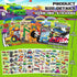 6 Pack 2-4, 3D 3-5, Set Elfew Car Sticker Books for Toddlers Reusable Puffy Vehicle Stickers for Boys Construction