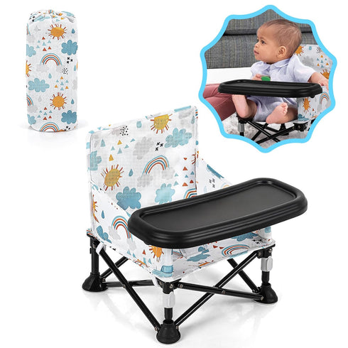 Toddler Booster Seat for Kitchen Chair & Travel - Portable Foldable with