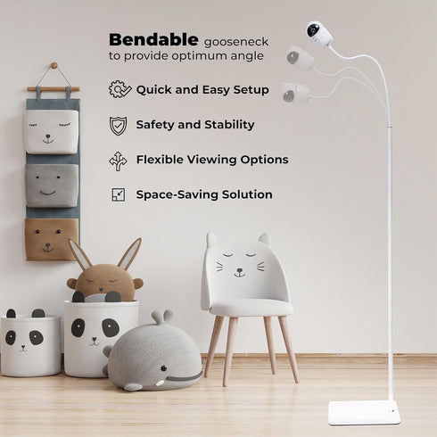goozie HB6550/ HB65/ HB66/ HB248, DXR-8 VM901/ VM819/RM7764, Momcozy Baby Monitor Floor Stand Holder Compatible