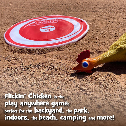 University Games | Flickin Chicken Indoor Outdoor Target Toss Game, Go Anywhere Game for 2 or More Players