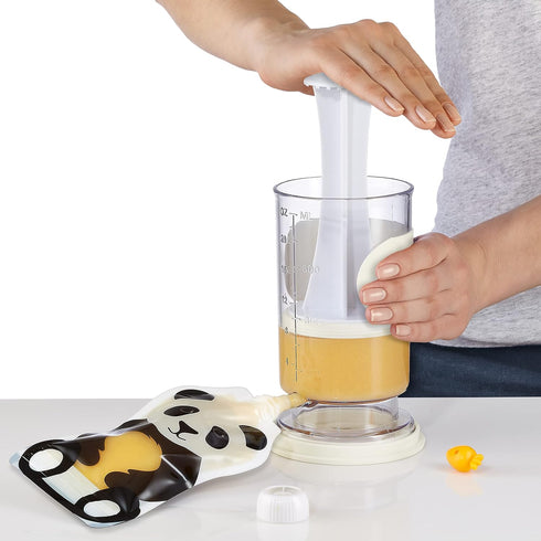 12 5 oz The Filling Station: Squooshi Food Pouch Filler + Large Pouches/The Food Pouch Maker for Baby Food Storage