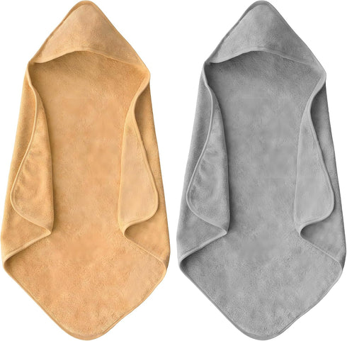Bath Towel for Newborn, 2 Packs Soft Highly Absorbent Hooded Baby Bath