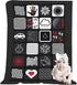 Baby Tummy Time Mat High Contrast Black White Red Sensory Play Blanket