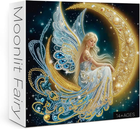 BBOLDIN 1000 1000 Beautiful Moon Angel Puzzles for Adults Pieces, Colorful Diamond Gem Aesthetic Jigsaw Puzzles