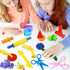 12 Set Clay and Dough Tools Pcs Basic Dough Tools for Kids with Extruders, Rolling Pin, Cutters,Plastic Hand Scraper