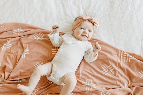 Mesa Large Premium Knit Baby Swaddle Blanket by Copper Pearl