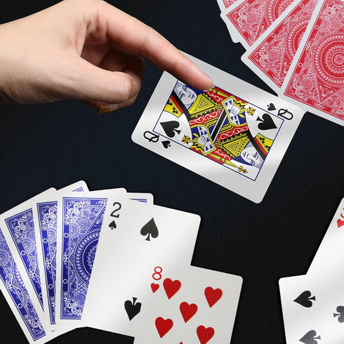 Playing Cards 2 Decks Waterproof Plastic Poker Cards for Texas Holdem and More Card Games