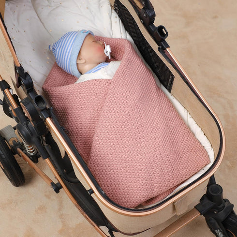 Neiwech Cozy 30x40 Inch Baby Blanket Knit Soft Lightweight Crib Stroller Nursery Receiving Swaddling Blankets