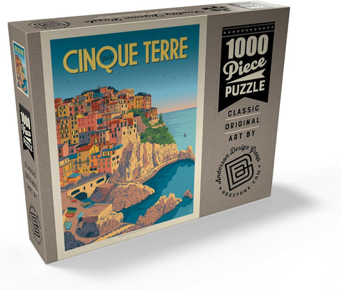 MyPuzzle 1000 Piece Jigsaw Puzzle - Italy: Cinque Terre Vintage Poster