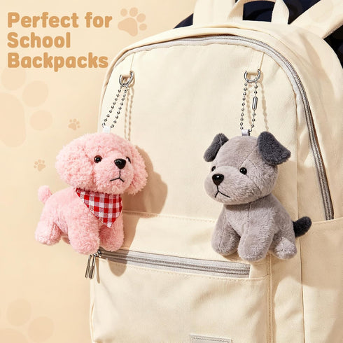 Niceup 24PCS Adopt a Puppy Party Favors Kids Mini Plush Dog Non-candy Easter Basket Stuffers Bulk Stuffed Animals Dog