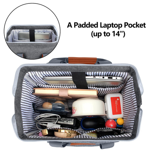 Backpack 2 LUXJA Breast Pump Bag with Compartments for Cooler Bag and Laptop, Breast Pump with Options for Wearing