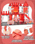 LADFAR 3+, Magnetic Tiles for Kids Ages Fire Rescue Magnetic Tiles Building Blocks with Rescue Scene Pieces