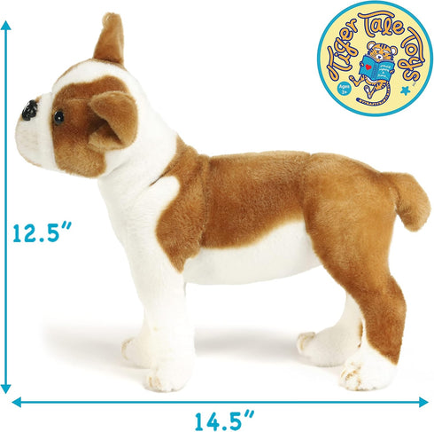 VIAHART Bobby The Boston Terrier Boxer Plush, 14.5 Inch Large Dog Stuffed Animal by TigerHart Toys