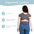 Sleepy Wrap Stretchy Ergonomic Baby Carrier Sling for Newborns to Toddlers, Lightweight Wrap 7-35 lbs (Dark Grey)