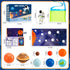 30 COOLDUCK Pcs Wooden Solar System Model Board Toy Kit, Montessori Planet Balls Toys with Astronaut Figures, Preschool