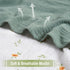Meracorallo Muslin Swaddle Blanket, 100% Organic Cotton Soft and Breathable Receiving Wrap for Baby Boys and Girls
