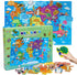 Taika Set, Set, 43x28 inch 4+ World Felt Felt World Map with World Famous Sights, Educational Play Mat Flannel Board