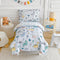 Joyreap 4 Piece Toddler Bedding Set, Cute Dinosaur on Light Blue, Ultra Soft