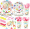 Art Paint Party Supplies - Dinnerware, Plates, Napkins, Cups, Cutlery, Decorations for 24 Guests Birthday Baby Shower