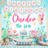 1st Oneder the Sea Birthday Girl Decorations, Under the Sea Ocean Animal Happy Birthday Backdrop Banner High Chair