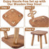 11.7 Inch Wooden Step Stool, Bathroom Stool for Adults, Step Stool for Toddlers, Plant Stool with Four Detachable