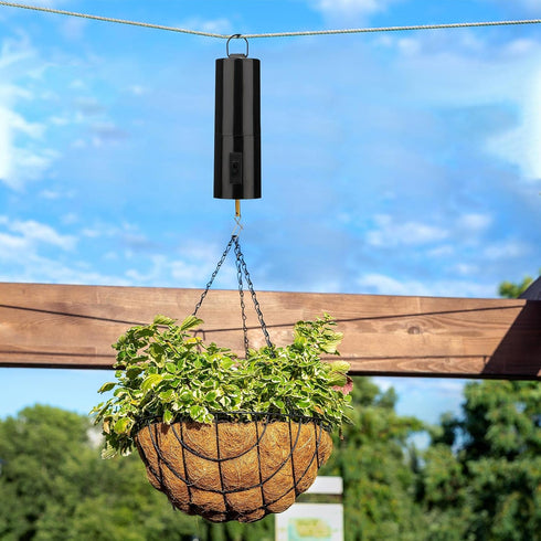 1 Piece Hanging Black Rotating Motor Wind Spinner Mobile Battery Operated for Garden Decoration Accessory Supplies