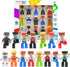 Playmags Large Magnetic Figures Community Set of 15 Pieces, 3” Play People for Building Blocks
