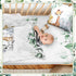 HunnmingRe Set 3 Set Baby Safari Animals Crib Bedding Pcs Crib Baby Blanket, Fitted Sheet, Pillowcase Soft Flannel