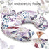Set Purple Baby Blankets, Minky Toddler Blanket for Boys Girls, Wisteria Floral Nursing Pillow Cover, Nursing