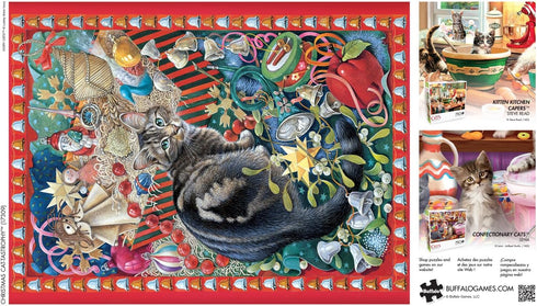 Buffalo Games 750 Piece Jigsaw Puzzle - Christmas Cat-tastrophy - Perfect for Game Nights