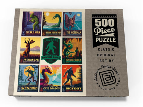 MyPuzzle Legends of The National Parks - Edition 1, Vintage Poster - Premium 500 Piece Jigsaw Puzzle for Adults