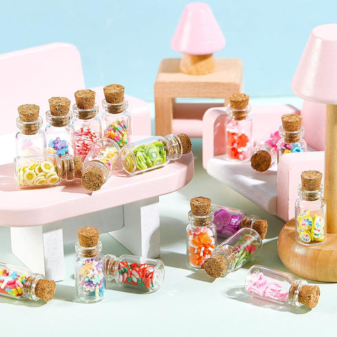 1:12 Houses(Candy,50 Sumind Cute Miniature House Food Jar Glass Bottle Mini Fruit Simulation Scene Candy Snack Model