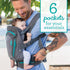 8-40 lbs Infantino Carry On Baby Carrier, Ergonomic Multi-Pocket Baby Carrier for Newborn to Toddler with Padded
