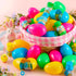 24 JOYIN Pcs Prefilled Easter Eggs Bubble Wands for Kids Party Favors, Basket Stuffers, Toys Inside for Children Fun