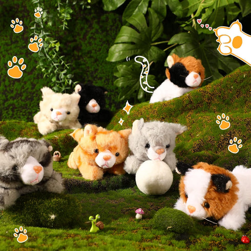 8 5 Inch Sumind Pcs Cat Stuffed Animals Bulk Plush Pets Cute Assorted Plush Cats Horse for Birthday Halloween Christmas