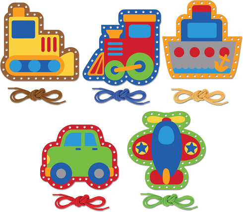 Stephen Joseph Lacing Cards, Transportation Theme for Kids