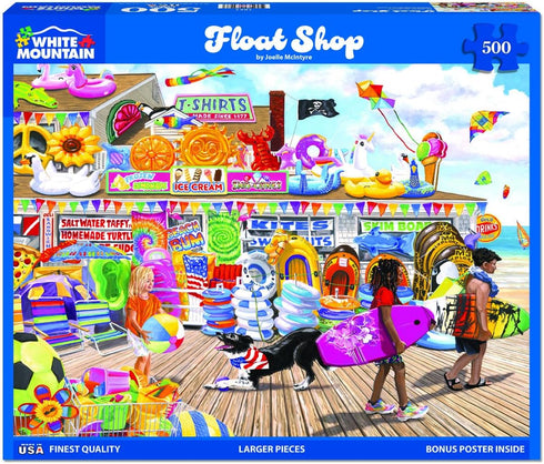 White Mountain Puzzles - Float Shop - 500 Piece Jigsaw Puzzle