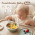 Seamless 4 13oz, 4 Pack Moonkie Baby Bowls with Suction, Stainless Steel & Silicone Toddler Bowls with Lids, One-Piece
