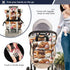 SUABO Backpack Bread Ice Cream Pattern Baby Diaper Bag Large Bag Waterproof Travel Diaper Bags for Moms and Dads