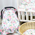 Baby Car Seat Cover, Peekaboo Opening Spring Car Seat Canopy for Baby Girls Boys, Mom Nursing Breastfeeding Covers