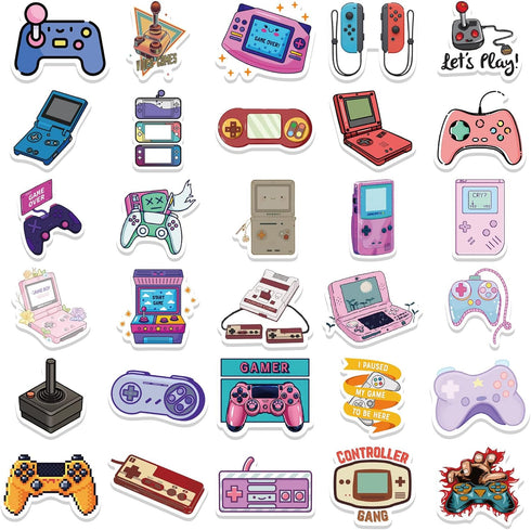 100 Pcs Video Game Water Bottle Stickers for Boys - Gaming Gamer Stickers.