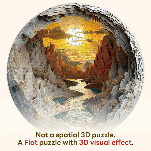 1000 Adults3D Sunset 26.6 26.6in Pieces Jigsaw Puzzle for Canyon, x Impossible Difficult Hard Challenging Jigsaw