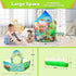 3PC Dinosaur Tent for Girls, Kids Ball Pit, Play Tents and Crawl Tunnel, Pink Pop Up Playhouse Toys