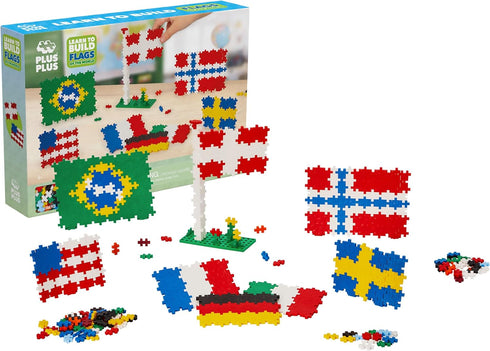 PLUS PLUS Learn to Build, Flags of the World - Mini Puzzle