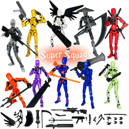 VZNYBL 10 Packs Titan13 Set, Dummy 13 3d 13 (Assembly Completed) Action Figure Printed ActionFigure Toy Gifts for Kids